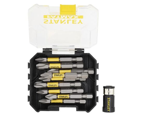 Набор бит Stanley FatMax, Phillips, Ph1, Ph2, Ph3, L 50 мм, 10 шт, кейс (STA88564), изображение 2 Набор бит Stanley FatMax, Phillips, Ph1, Ph2, Ph3, L 50 мм, 10 шт, кейс (STA88564), изображение 2
