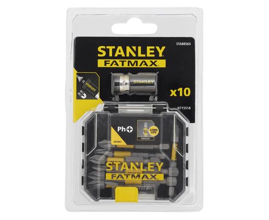 Набір біт Stanley FatMax, Phillips, Ph1, Ph2, Ph3, L 50 мм, 10 шт, кейс (STA88564)