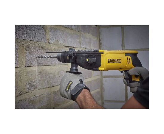Перфоратор Stanley SDS-Plus, 800 Вт, 2.4 Дж, 3 режима, кейс (SFMEH210K), изображение 5 Перфоратор Stanley SDS-Plus, 800 Вт, 2.4 Дж, 3 режима, кейс (SFMEH210K), изображение 5
