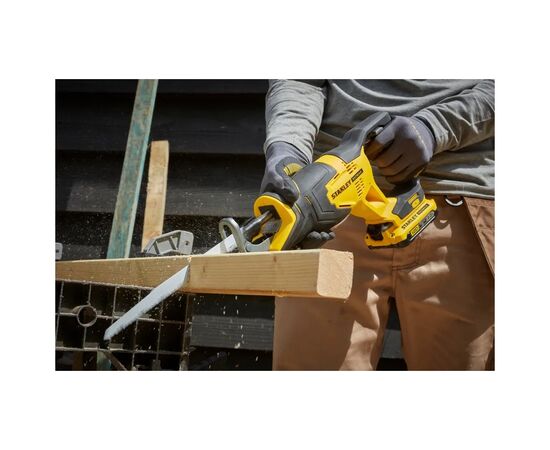 Сабельная пила Stanley FatMax,18V(V20)Li-Ion, 3000 ход/мин,величина хода 25 мм (Без АКБ и ЗУ) (SFMCS300B), изображение 4