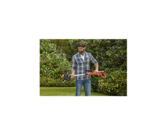 Тример садовий Black&Decker 0.55 кВт, ширина косіння 30 см, 7500 об/хв, вага 2.6 кг (BESTE630), зображення 5 Тример садовий Black&Decker 0.55 кВт, ширина косіння 30 см, 7500 об/хв, вага 2.6 кг (BESTE630), зображення 5