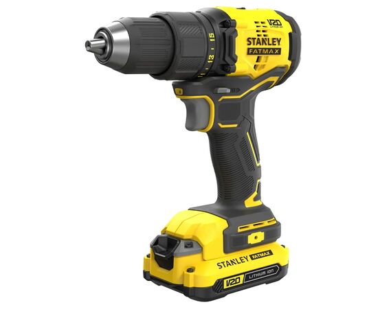 Шуруповерт Stanley FatMax, Li-lon 18V, 2x4Ah, 60 Нм, 0-600/1900 об/хв, 3.3 кг, кейс (SBD710M2K)