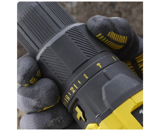 Шуруповерт Stanley FatMax, Li-lon 18V, 2x1.5Ah, 50 Нм, 0-350/1500 об/мин, 3.72 кг, кейс (SCD711C2K), изображение 4 Шуруповерт Stanley FatMax, Li-lon 18V, 2x1.5Ah, 50 Нм, 0-350/1500 об/мин, 3.72 кг, кейс (SCD711C2K), изображение 4