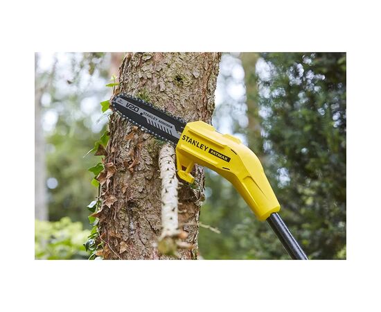 Кусторез Stanley FatMax, высоторез, 20V, 4Ah, шина 20 см, цепь 3/8 (SFMCPS620M1), изображение 2 Кусторез Stanley FatMax, высоторез, 20V, 4Ah, шина 20 см, цепь 3/8 (SFMCPS620M1), изображение 2