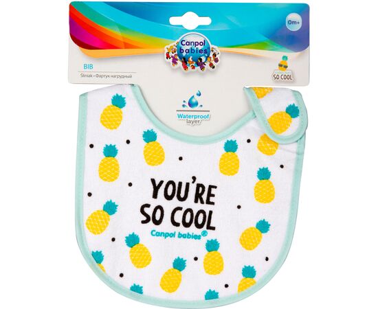 Слинявчик Canpol babies So Cool бавовняний бірюзовий (15/114_tur)