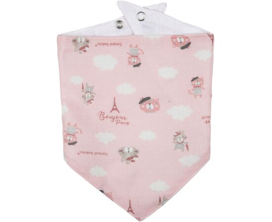 Слюнявчик Canpol babies Bonjour Paris 2 шт Розовый (26/900_pin), изображение 3 Слюнявчик Canpol babies Bonjour Paris 2 шт Розовый (26/900_pin), изображение 3