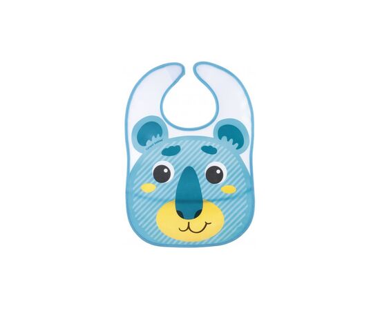 Слюнявчик Canpol babies Hello Little пластмассовый с карманом Бирюзовый (9/232_tur)