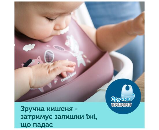 Слюнявчик Canpol babies Bonjour Paris силиконовый с карманом красный (74/027_red), изображение 4 Слюнявчик Canpol babies Bonjour Paris силиконовый с карманом красный (74/027_red), изображение 4
