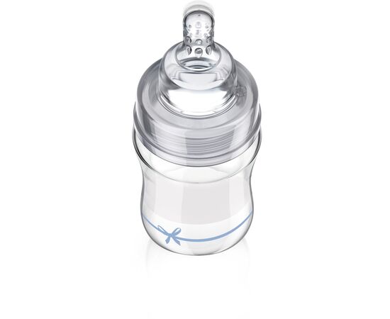 Пляшечка для годування Lovi Diamond Glass Baby Shower скляна 150 мл Блакитна (74/104boy), зображення 2 Пляшечка для годування Lovi Diamond Glass Baby Shower скляна 150 мл Блакитна (74/104boy), зображення 2