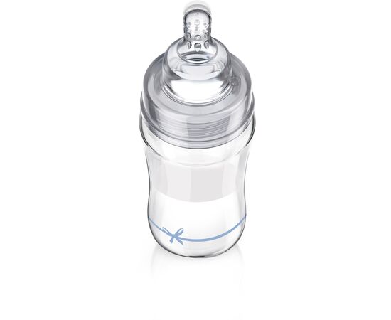 Пляшечка для годування Lovi Diamond Glass Baby Shower скляна 250 мл Блакитна (74/204boy), зображення 2 Пляшечка для годування Lovi Diamond Glass Baby Shower скляна 250 мл Блакитна (74/204boy), зображення 2