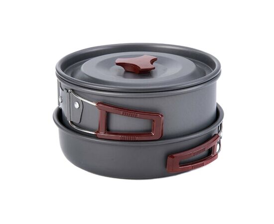 Набор туристической посуды Naturehike NH15T203-G 3-4 NH Сarbon (6927595787205), изображение 4 Набор туристической посуды Naturehike NH15T203-G 3-4 NH Сarbon (6927595787205), изображение 4
