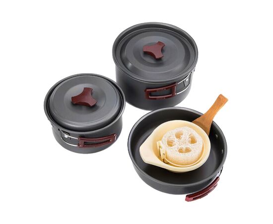 Набор туристической посуды Naturehike NH15T203-G 3-4 NH Сarbon (6927595787205)