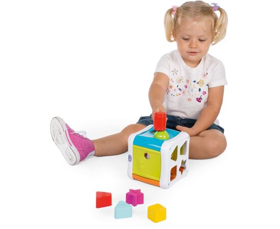 Развивающая игрушка Chicco сортер 2 в 1 Куб (09686.10), изображение 2 Развивающая игрушка Chicco сортер 2 в 1 Куб (09686.10), изображение 2