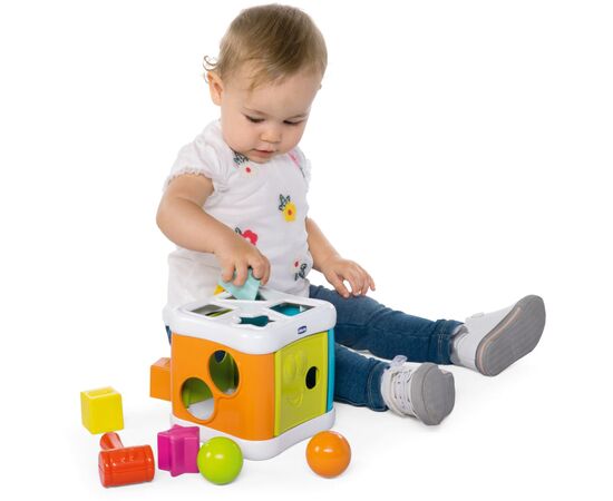 Развивающая игрушка Chicco сортер 2 в 1 Куб (09686.10), изображение 3 Развивающая игрушка Chicco сортер 2 в 1 Куб (09686.10), изображение 3