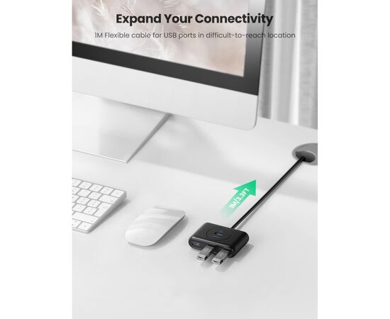 Концентратор Ugreen CR113 4-port 0.5m USB3.0 active (20290), изображение 4 Концентратор Ugreen CR113 4-port 0.5m USB3.0 active (20290), изображение 4