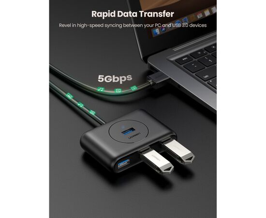 Концентратор Ugreen CR113 4-port 0.5m USB3.0 active (20290), изображение 7 Концентратор Ugreen CR113 4-port 0.5m USB3.0 active (20290), изображение 7