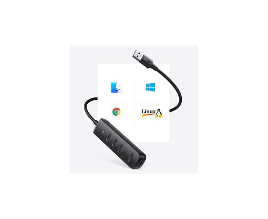 Концентратор Ugreen CM416 4-port 1.0m USB2.0 active (80657), изображение 6 Концентратор Ugreen CM416 4-port 1.0m USB2.0 active (80657), изображение 6