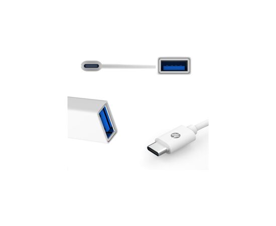 Переходник USB3.1 Type-C to USB (OTG) 0.15m white HP (DHC-TC105), изображение 2 Переходник USB3.1 Type-C to USB (OTG) 0.15m white HP (DHC-TC105), изображение 2