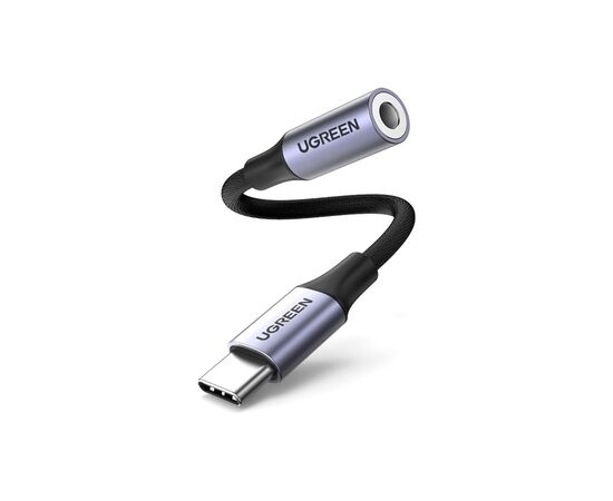 Перехідник USB-C to 3.5mm M/F 0.10m AV161 Ugreen (80154)