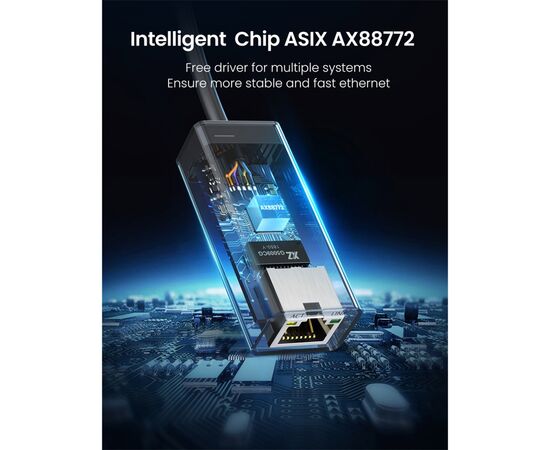 Переходник USB 2.0 to Ethernet RJ45 10/100 Mb CR110 Ugreen (20254), изображение 5 Переходник USB 2.0 to Ethernet RJ45 10/100 Mb CR110 Ugreen (20254), изображение 5