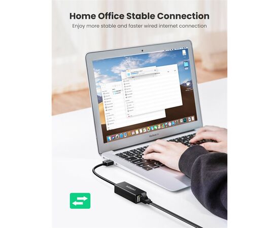 Переходник USB 2.0 to Ethernet RJ45 10/100 Mb CR110 Ugreen (20254), изображение 7 Переходник USB 2.0 to Ethernet RJ45 10/100 Mb CR110 Ugreen (20254), изображение 7