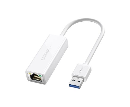 Перехідник USB 3.0 to Ethernet RJ45 1000 Mb CR111 White Ugreen (20255)