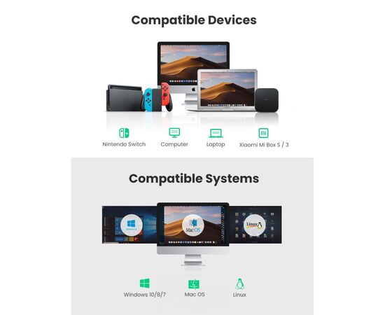 Переходник USB 3.0 to Ethernet RJ45 1000 Mb CR111 Black Ugreen (20256), изображение 7