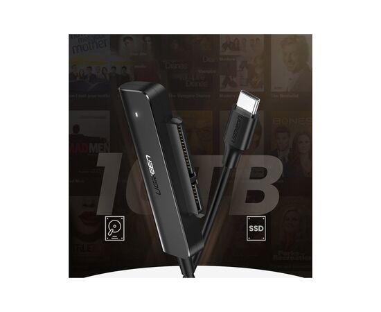 Переходник USB 3.0 Type-C to SATA III (F) CM321 Ugreen (70610), изображение 2 Переходник USB 3.0 Type-C to SATA III (F) CM321 Ugreen (70610), изображение 2