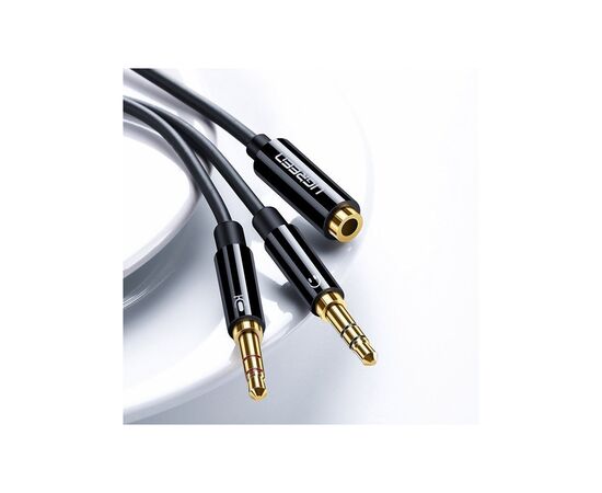 Переходник Jack 3.5mm F 4pin to 2xJack 3.5mm M (Audio+MIC) AV140 Ugreen (20898), изображение 2