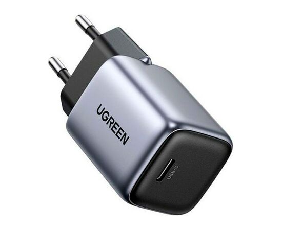 Зарядное устройство Ugreen 1xUSB 30W Gan Type-C PD Nexode Mini Grey CD319 (90666), изображение 2 Зарядное устройство Ugreen 1xUSB 30W Gan Type-C PD Nexode Mini Grey CD319 (90666), изображение 2