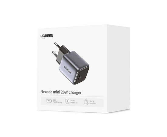 Зарядное устройство Ugreen 20W USB C PD Nexode mini Charger CD318 (90664), изображение 2 Зарядное устройство Ugreen 20W USB C PD Nexode mini Charger CD318 (90664), изображение 2