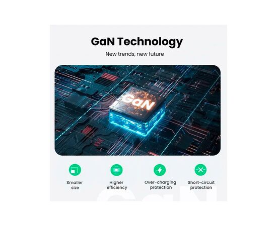 Зарядное устройство Ugreen 3xUSB 65W GaN (2хUSB-C+USB-A) CD244 Grey (10335), изображение 5