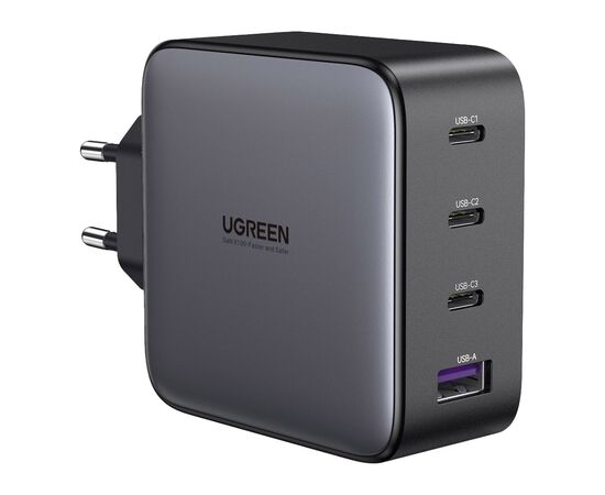 Зарядний пристрій Ugreen 4xUSB 100W GAN (USB-A+3*USB-C) Tech Fast Charger CD226 Grey (90575)