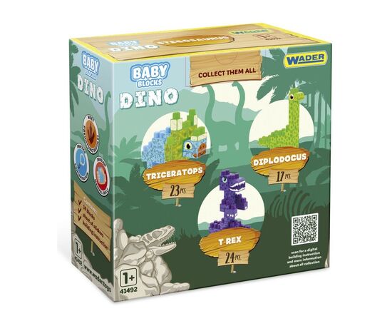 Конструктор Wader Baby Blocks Дино - стегозавр (41495), изображение 3 Конструктор Wader Baby Blocks Дино - стегозавр (41495), изображение 3