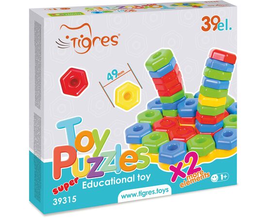 Развивающая игрушка Tigres Игропазлы SUPER, 39 элемента (39315), изображение 2 Развивающая игрушка Tigres Игропазлы SUPER, 39 элемента (39315), изображение 2