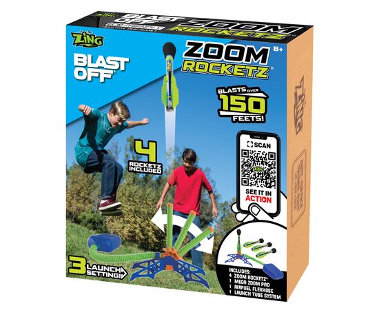 Игровой набор Zing пускатель с ракетами - Zoom Rocketz (пускатель, 3 ракеты) (ZB523), изображение 5