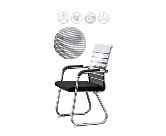 Офісне крісло GT Racer B-4029 White/Gray/Black, зображення 4 Офісне крісло GT Racer B-4029 White/Gray/Black, зображення 4