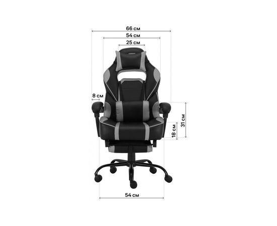 Кресло игровое GT Racer X-2748 Dark Brown/White, изображение 8 Кресло игровое GT Racer X-2748 Dark Brown/White, изображение 8