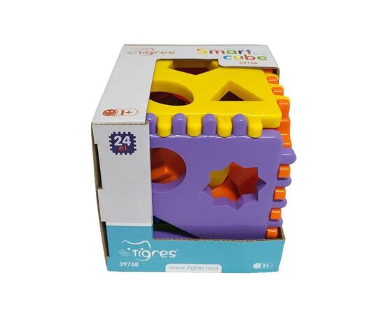 Развивающая игрушка Tigres сортер Smart cube 24 элемента в коробке (39758), изображение 4 Развивающая игрушка Tigres сортер Smart cube 24 элемента в коробке (39758), изображение 4