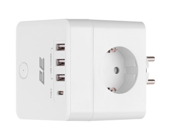 Сетевой фильтр питания 2E 3*USB-A, 1*USB-C, white (2E-AD431WH), изображение 5 Сетевой фильтр питания 2E 3*USB-A, 1*USB-C, white (2E-AD431WH), изображение 5