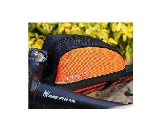 Велосумка нарамна Velotrade BC-BG021 21 х 10 х 6 см Black/Orange (BIB-043), зображення 3 Велосумка нарамна Velotrade BC-BG021 21 х 10 х 6 см Black/Orange (BIB-043), зображення 3