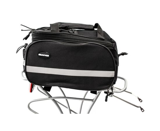 Велосумка на багажник Bravvos DT-001 30 x 21 x 17 см Black (BIB-041)