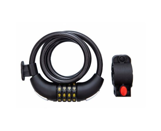 Замок велосипедний Bravvos LOC-148 10mm х 1000mm Black (LCK-068)