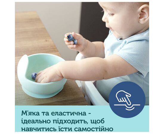 Тарілка дитяча Canpol babies силіконова на присосці - бірюзова (51/400_tur), зображення 6