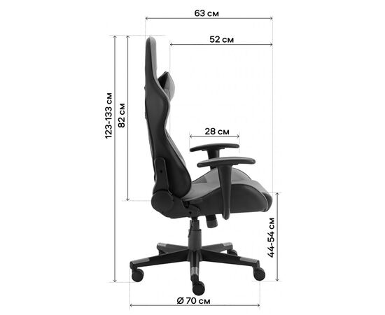 Крісло ігрове GT Racer X-2317 Black/Carbon Black, зображення 2