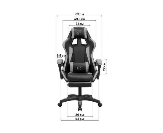 Кресло игровое GT Racer X-2323 Black/Blue, изображение 7 Кресло игровое GT Racer X-2323 Black/Blue, изображение 7