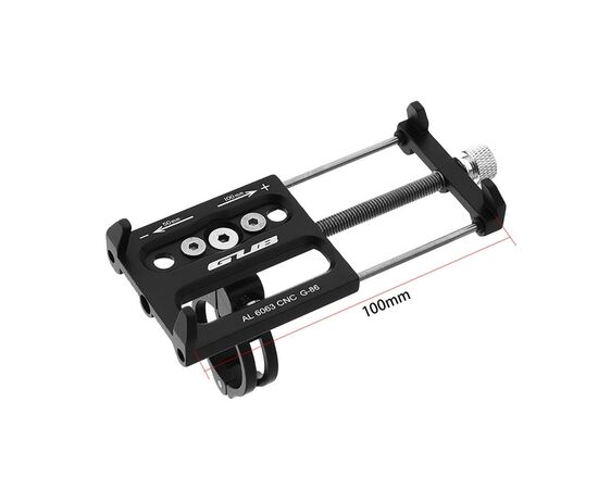 Держатель для смартфонов Velotrade 3,5-6,2" AL GUB G-86 Black (HFS-007), изображение 2 Держатель для смартфонов Velotrade 3,5-6,2" AL GUB G-86 Black (HFS-007), изображение 2