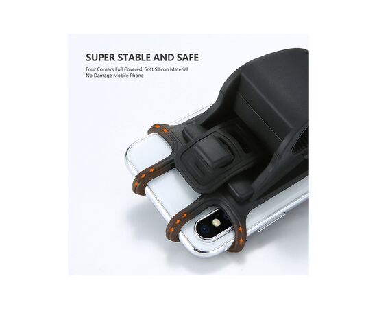 Держатель для смартфонов Velotrade BC-B711 4"-5,5" Black (HFS-003), изображение 4 Держатель для смартфонов Velotrade BC-B711 4"-5,5" Black (HFS-003), изображение 4