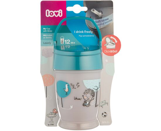 Поїльник-непроливайка Lovi Lovely Boy із силіконовою трубочкою 250 мл (35/354boy), зображення 4 Поїльник-непроливайка Lovi Lovely Boy із силіконовою трубочкою 250 мл (35/354boy), зображення 4