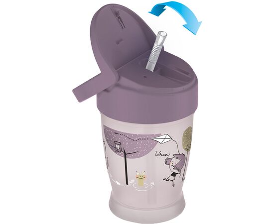 Поїльник-непроливайка Lovi Lovely Girl із силіконовою трубочкою 250 мл (35/354girl), зображення 2 Поїльник-непроливайка Lovi Lovely Girl із силіконовою трубочкою 250 мл (35/354girl), зображення 2